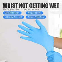 Load image into Gallery viewer, LW Concept Blue Nitrile Gloves,Disposable, Strong, 4mil Cooking Mechanic Gloves, Latex Free Powder Free (1000 pcs,XS -XXL)
