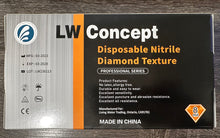 Load image into Gallery viewer, LW Concept Disposable Nitrile Orange Diamond Texture Gloves - Latex-Free &amp; Powder-free ,8 mil (Case of 500)
