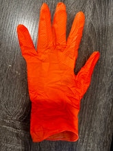 Load image into Gallery viewer, LW Concept Disposable Nitrile Orange Diamond Texture Gloves - Latex-Free &amp; Powder-free ,8 mil (Case of 500)
