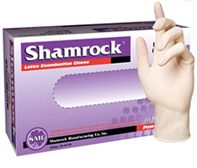 Load image into Gallery viewer, Shamrock 10000 Examination Glove [4.5mil - 5mil] Powder-Free, Textured, Natural Rubber Latex, Non Sterile [Sold by Case] 1000 Pcs: 500 Pairs
