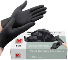 Load image into Gallery viewer, Basic Medical Synmax Vinyl Exam BLACK Gloves - Latex-Free &amp; Powder-Free - Medium, SGBE-8002(Case of 1,000)
